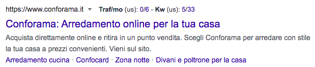 Title tag generico vs specifico con keyword