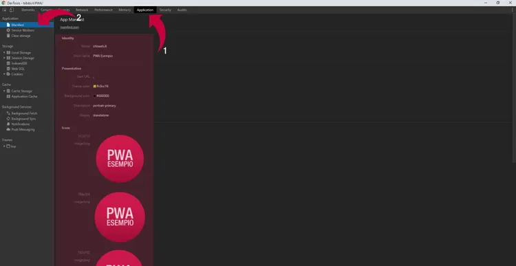 Console Sviluppatori / Application