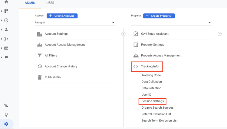 le sessioni di google analytics