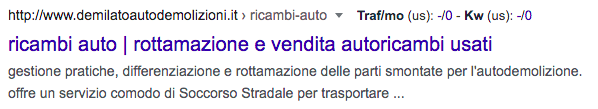 Title tag più semplice e focalizzato primario