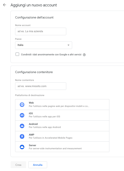Google Tag Manager workspace showing Add new tag option and tag creation interface