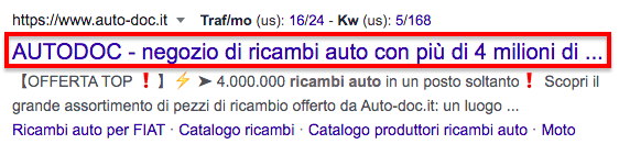 Title tag troppo lungo troncato nelle SERP