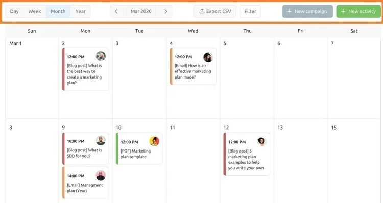 content calendar tool