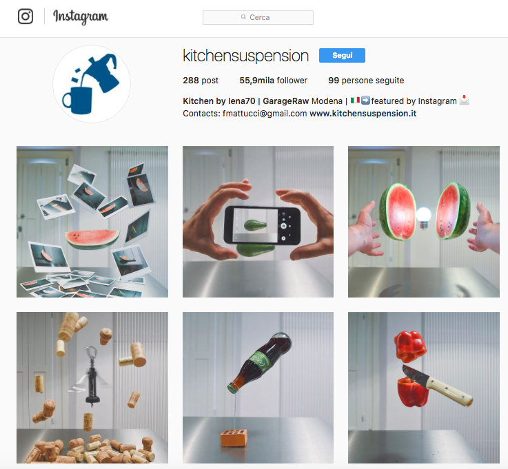 Kitchensuspension: come essere creativi su Instagram