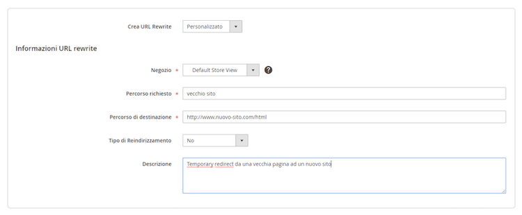 come fare un redirect su magento 2