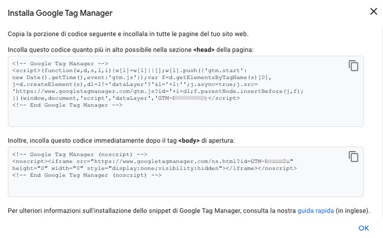 Google Tag Manager tag configuration showing Universal Analytics tracking ID setup