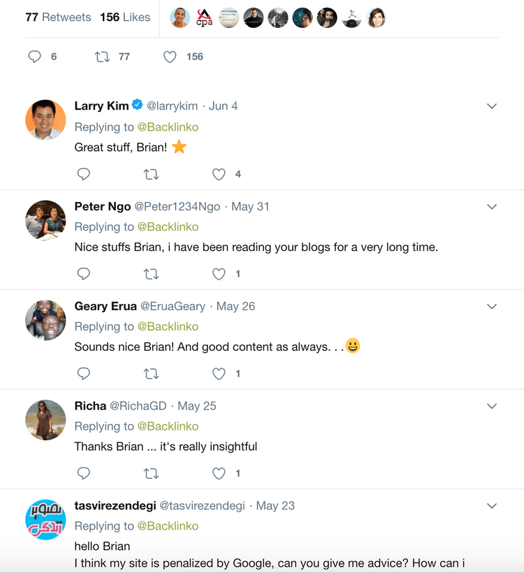 Brian tweet engagement
