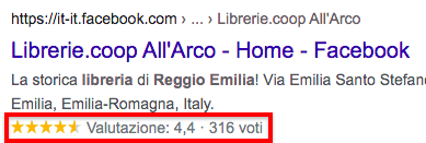 Facebook Librerie coop All'Arco 4.4 stars
