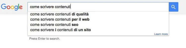 Testi SEO friendly: le parole più cercate le trovi con la funzione Suggest