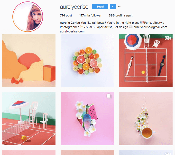 Guarda il profilo Instagram di Aurelycerise