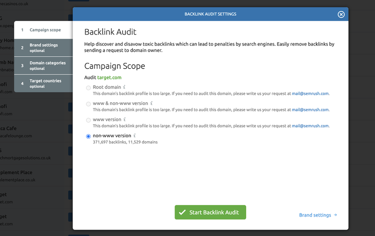 Backlink Auditツール