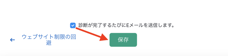 メールを送信オプション