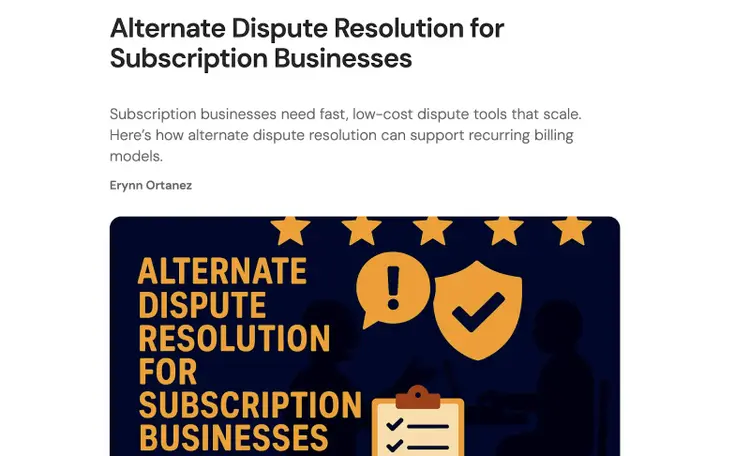 Blog article header on Alternate Dispute Resolution with stars and shield illustration