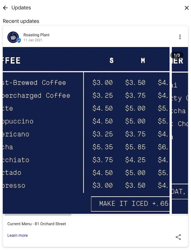 Atualização da Roasting Plant sobre as mudanças em seus preços em libras esterlinas (GBP).