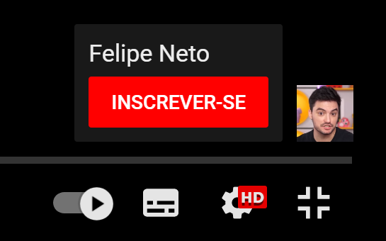 como ganhar inscritos no youtube - exemplo de botão inscrever-se no vídeo