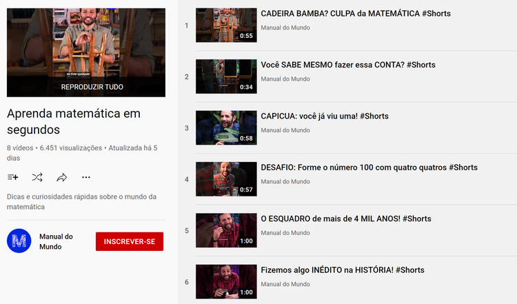 como ganhar inscritos no youtube - exemplo de playlist
