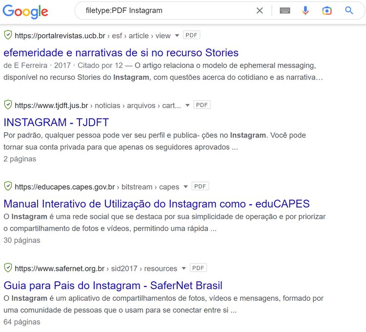 Como pesquisar por extensão no Google