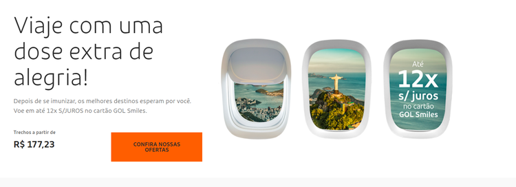 nova landing page da gol
