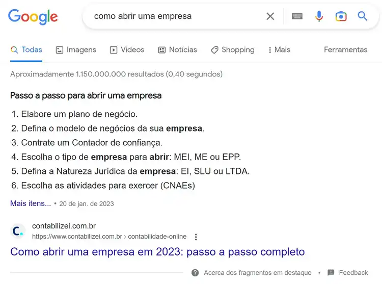 Snippet em destaque do melhor software de SEO premium