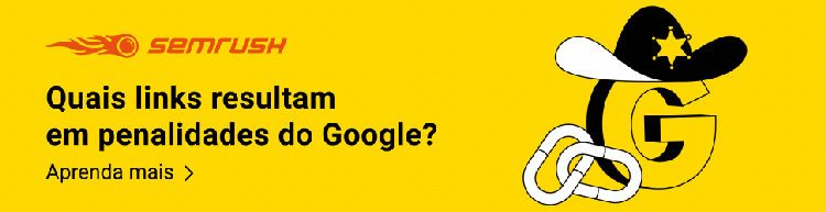 Gráfico promocional Semrush com abelha e texto sobre links prejudiciais ao Google