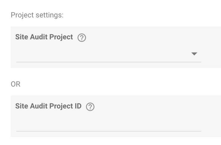 SEMrush connectors for Google Data Studio: Project settings