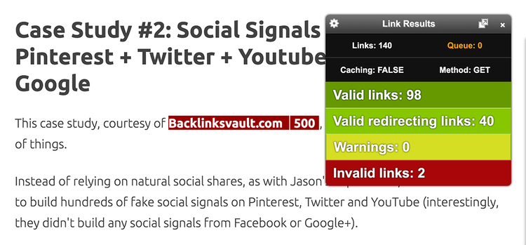 como ranquear no google - resultado check my links