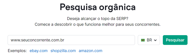 ferramenta pesquisa orgânica