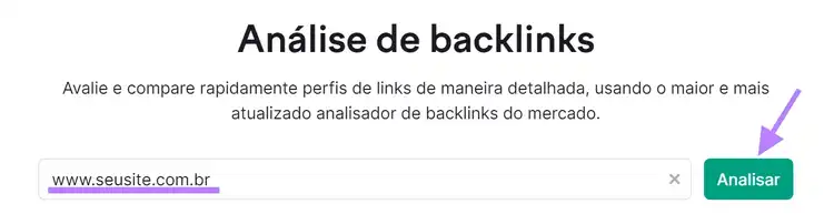 ferramenta análise de backlinks