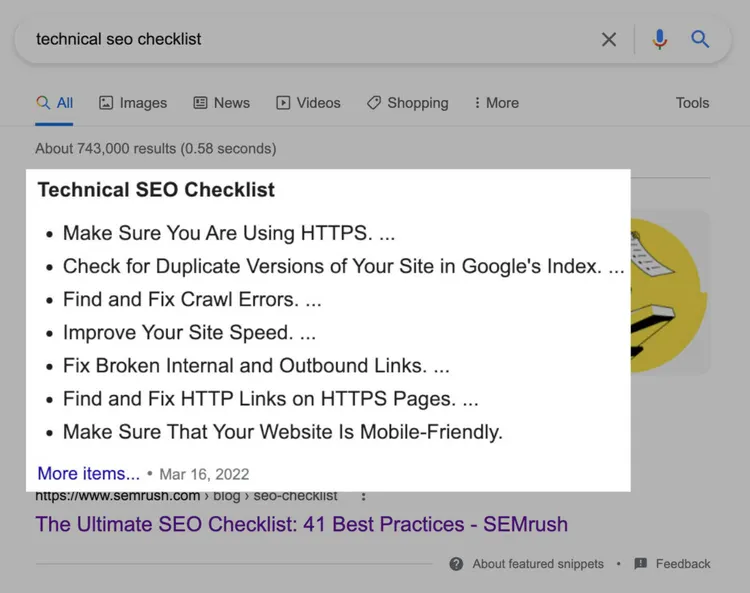 como melhorar seo - featured snippet