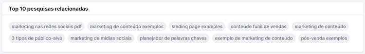 top 10 pesquisas relacionadas
