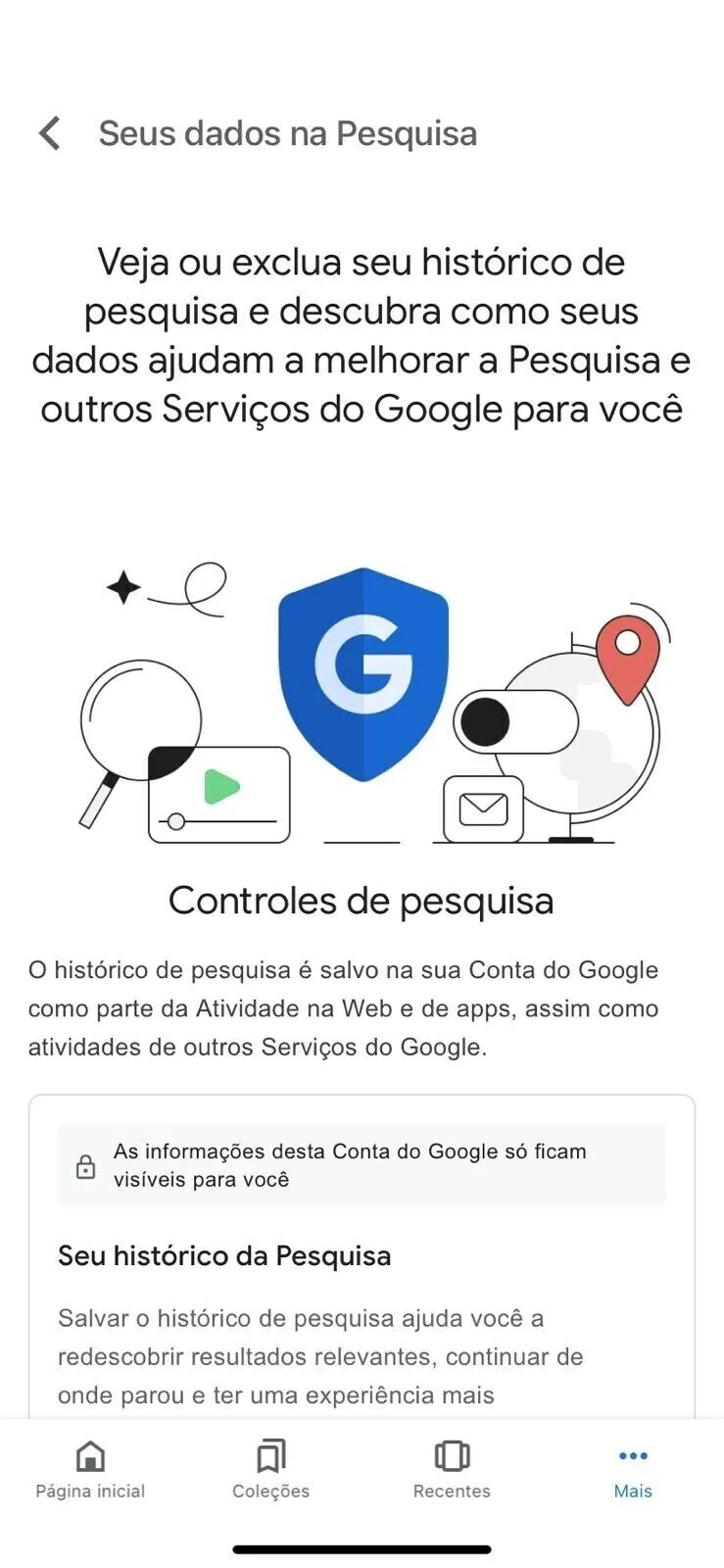 print de como fazer descadastro de temas no google discover