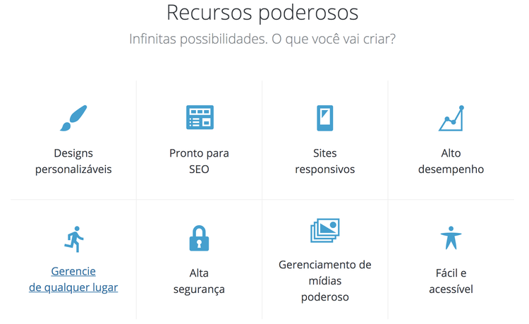 Recursos WordPress: ícones para designs, SEO, sites responsivos e segurança