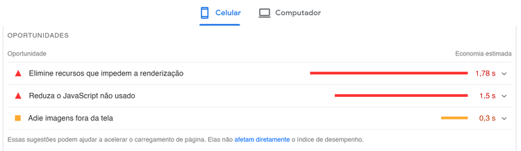 seo on-page - google pagespeed insights