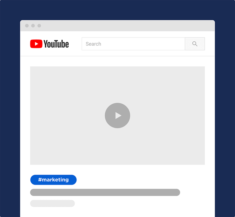 Hashtag no vídeo