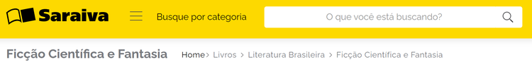 exemplo de breadcrumbs no site da saraiva