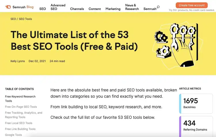 backlinks - alta autoridade - blog