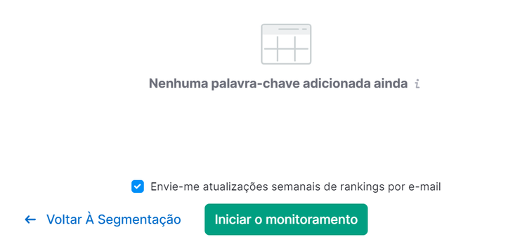 botão de iniciar monitoramento