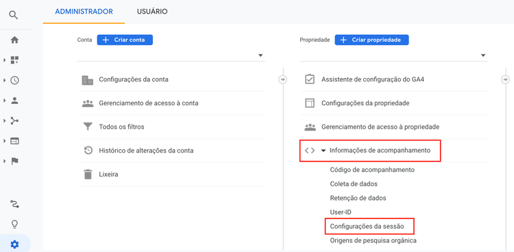 sessões do google analytics