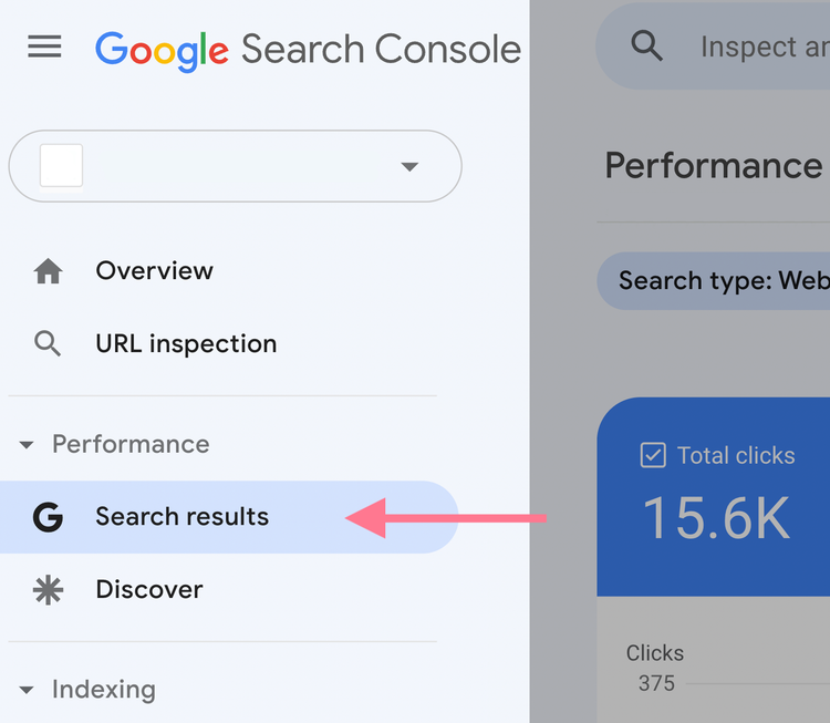 search results tab