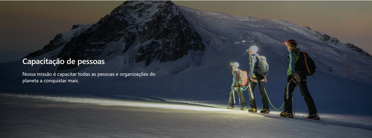 Microsoft: montanhistas na neve - missão capacitação