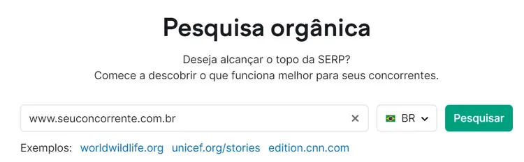 ferramenta pesquisa orgânica semrush