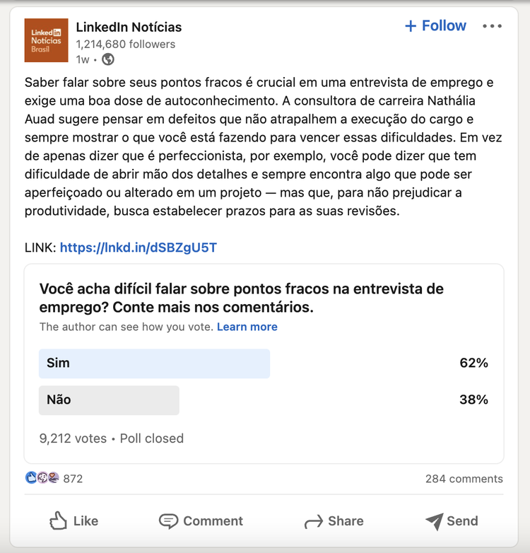 pesquisa de mercado - enquetes redes sociais