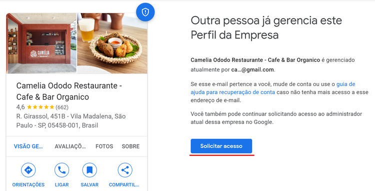 solicitar acesso