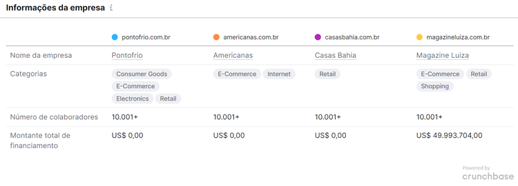 análise de concorrentes - ferramenta traffic analytics da semrush - informações da empresa