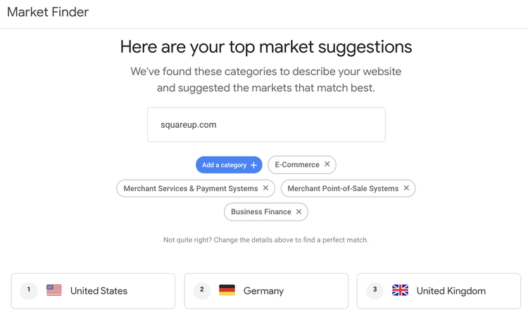 Google Market Finder