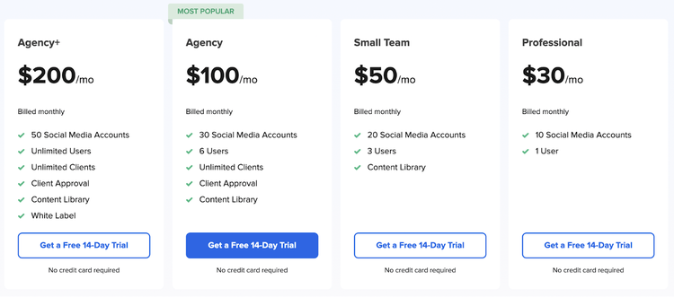 Preços da SocialPilot