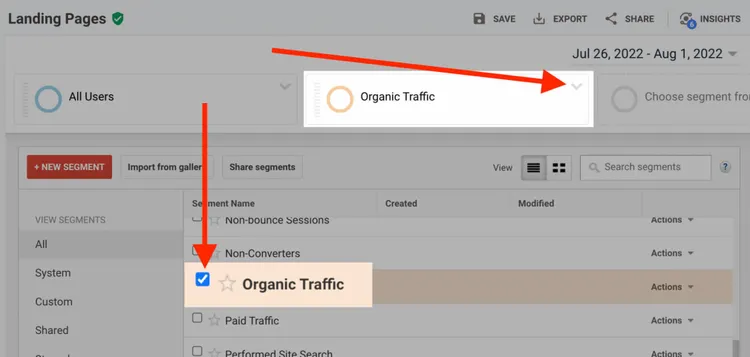 como melhorar seo - google analytics - tráfego orgânico