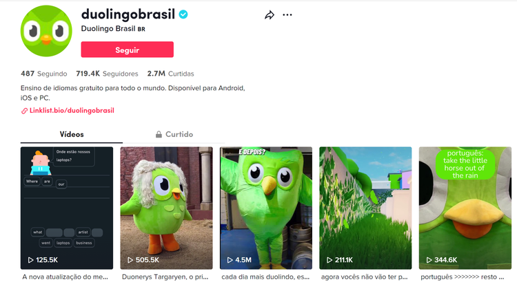 tom de voz duolingo