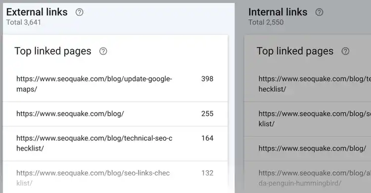 perfil de backlink - google search console