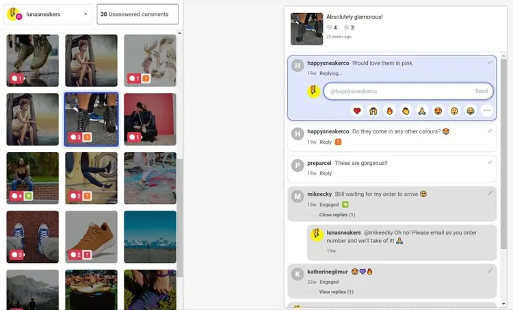 gerenciar comentários no Buffer